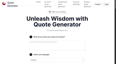 Quote Generator preview